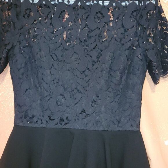 * JILL STUART BLACK LACE TOP STRETCH - Picture 9 of 11